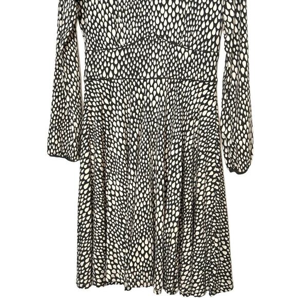 Biden Women’s Marilyn Blouson Jersey Knee Length Dress Brown/Cream Size 8 R - Picture 4 of 7